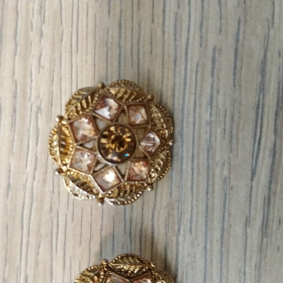 Vintage crystal gemstone diamonique multi cut sparking we earring. - Picture 6 of 6